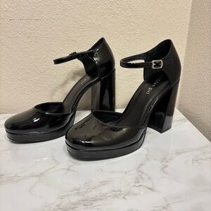 Madden Girl Black Patent Leather Women's Platform Heels 9.5